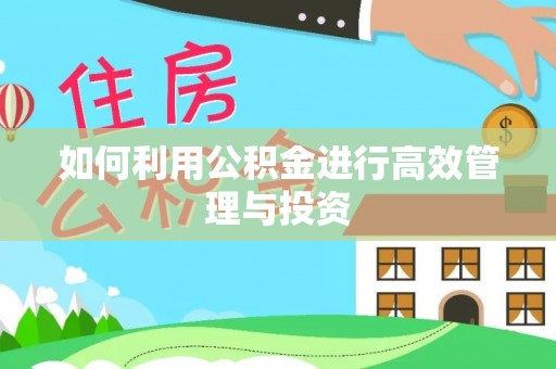 栖霞如何利用公积金进行高效管理与投资